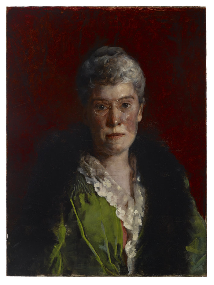 Cecilia Beaux(美国,1855-1942)-玛丽·诺克斯·巴兹比·阿迪克斯·华纳的肖像油画