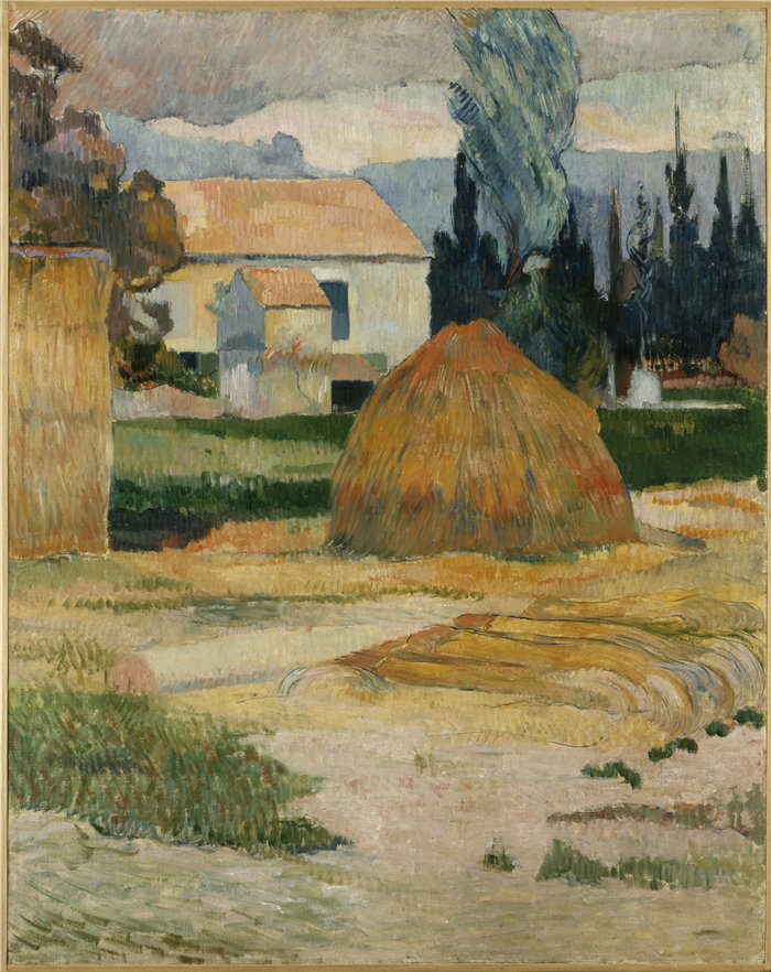 保罗·高更(Paul Gauguin,法国,1848-1903 年)-阿尔勒附近的风景