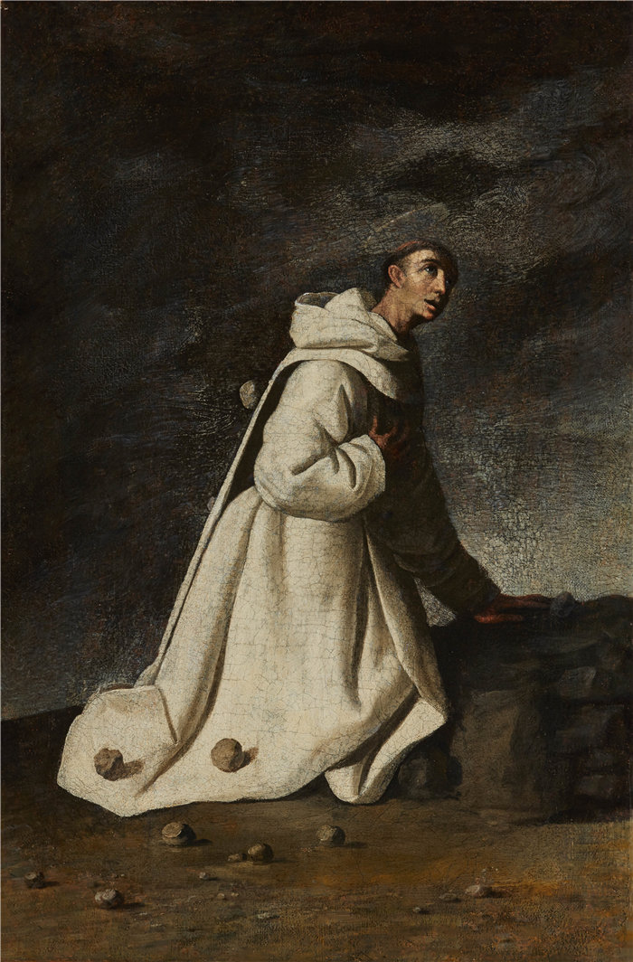 弗朗西斯科·德·苏巴朗，Francisco de Zurbarán 的工作室（西班牙，1598-1664）-弗赖·托马斯·维维斯油画