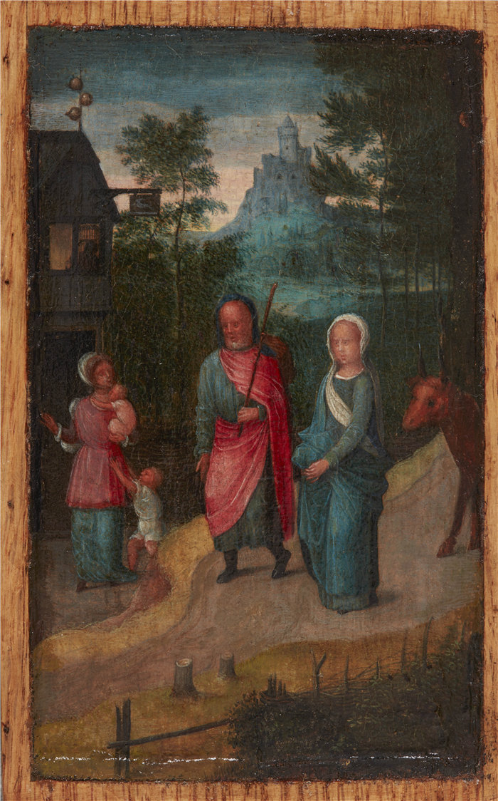 阿德里安·伊森布兰特（Adriaen Isenbrandt，1490-1551 年）-玛丽和约瑟夫在伯利恒油画