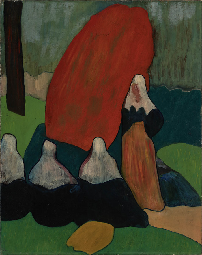 埃米尔·伯纳德（Emile Bernard ，法国，1868-1941 年）-布列塔尼妇女与海藻油画