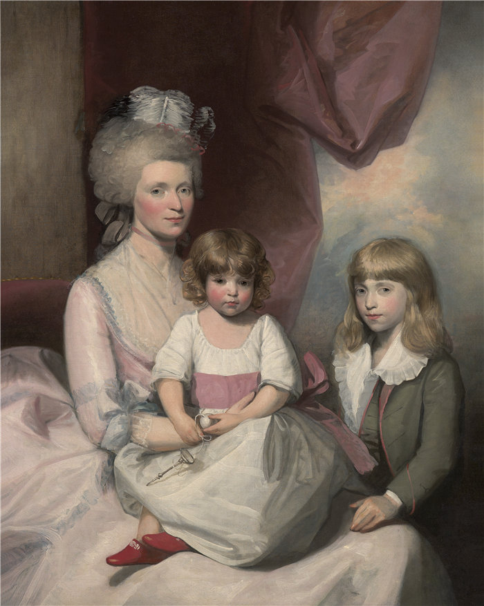 吉尔伯特·斯图尔特（Gilbert Stuart ，美国，1755-1828 年）-全家福油画