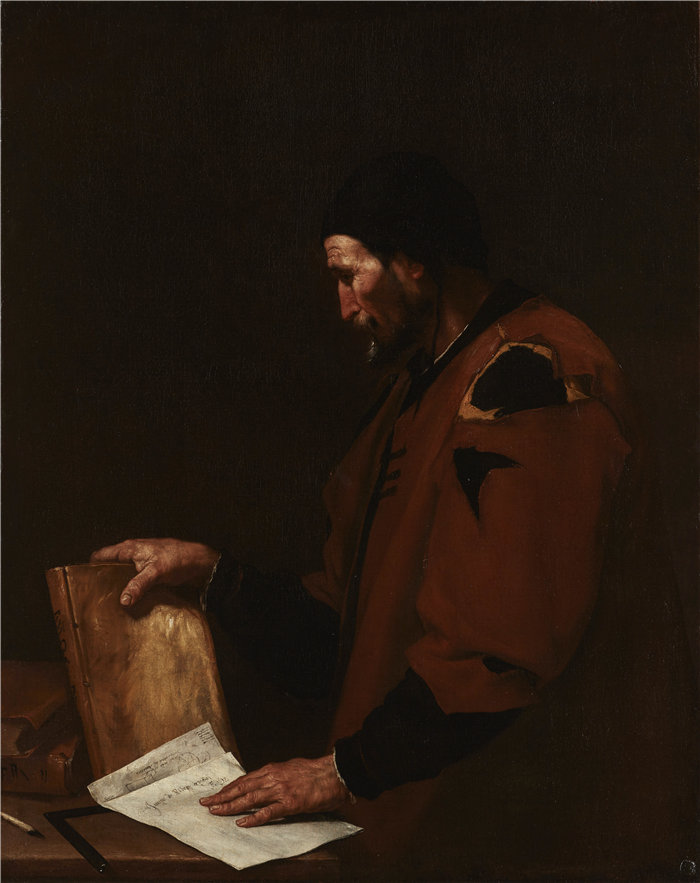 胡塞佩·德·里贝拉(Jusepe de Ribera,西班牙语,1590-1652)-哲学家,可能是欧几里得油画