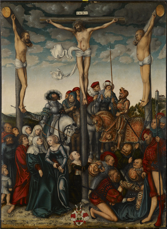 老卢卡斯·克拉纳赫(Lucas Cranach)(德国,1472-1553 年)-受难油画