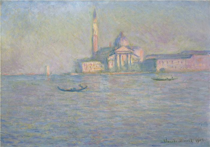 克洛德·莫奈（Claude Monet，法国，1840-1926 年）-威尼斯圣乔治马焦雷教堂油画