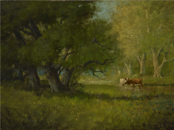 威廉·基思（William Keith，美国，1839-1911 年）-风景（仲夏）油画