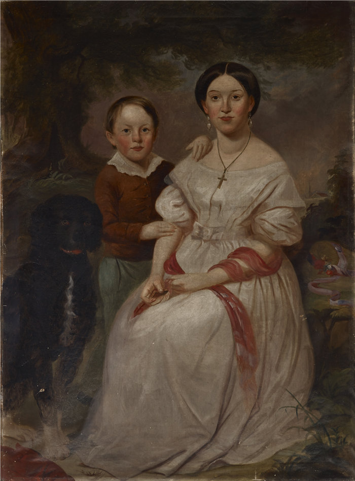 雅各布·考克斯（Jacob Cox，美国人，1810-1892 年）-莎拉·伊丽莎白·莫里森和塞缪尔·莫里森的肖像