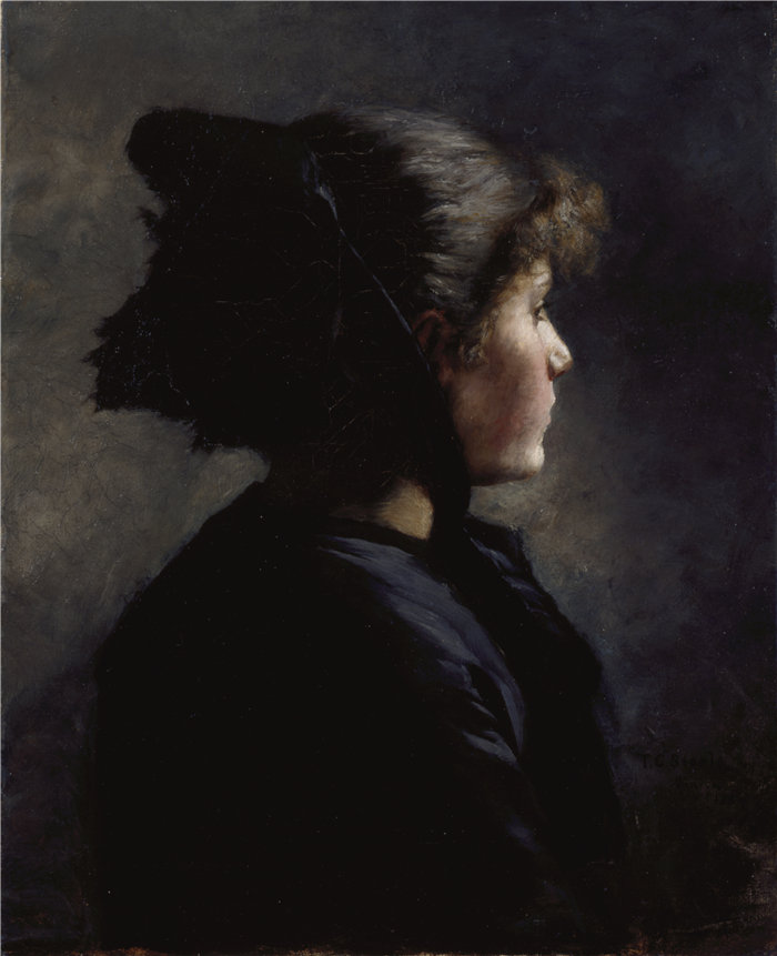 西奥多·克莱门特·斯蒂尔（Theodore Clement Steele，美国，1847-1926 年）-慕尼黑女孩油画