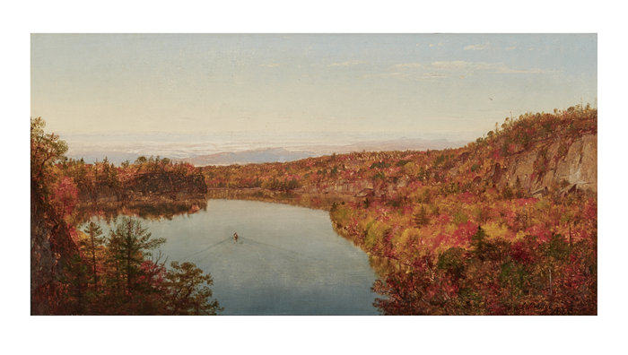 沃辛顿·惠特里奇（Worthington Whittredge，美国，1820-1910 年）-沙旺昆湖