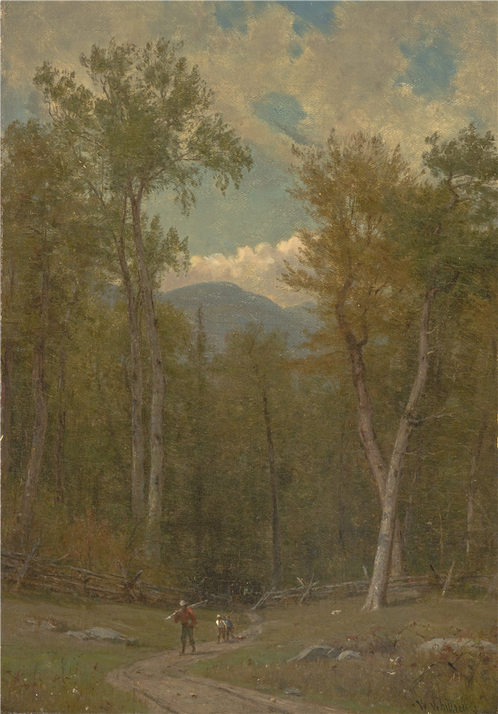 沃辛顿·惠特里奇（Worthington Whittredge，美国，1820-1910 年）-景观油画