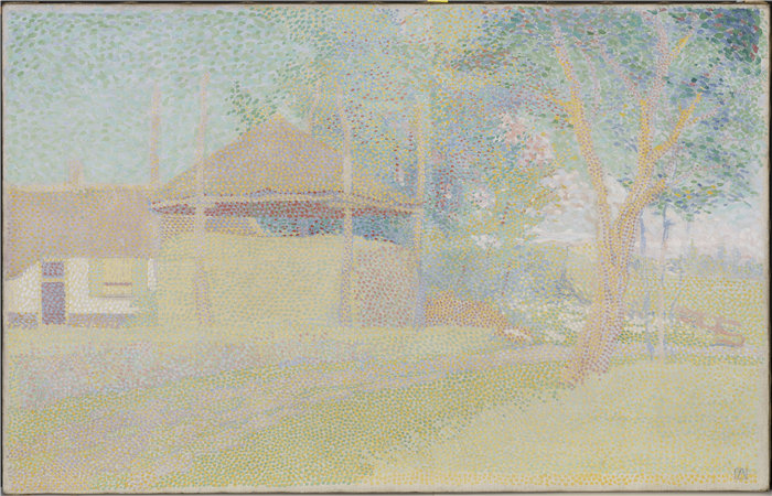 约翰内斯·约瑟夫斯·阿尔茨(Johannes Josephus Aarts,荷兰,1871-1934 年)-Le Raccard(粮仓)油画