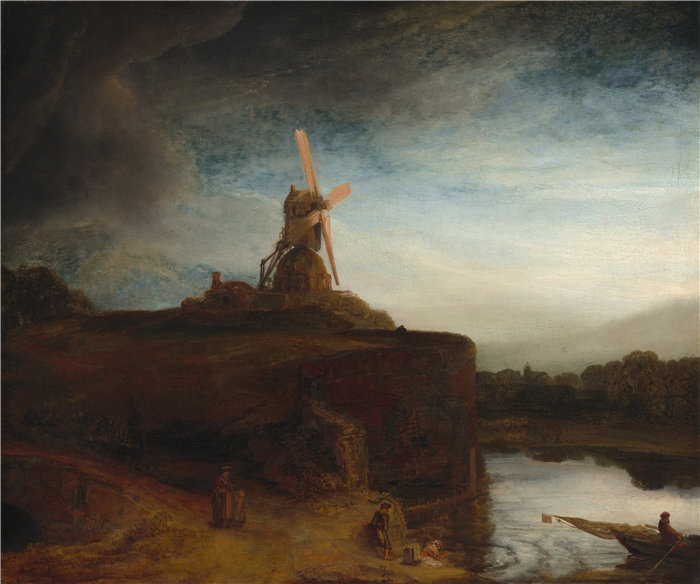 伦勃朗·范·瑞恩(Rembrandt van Rijn)作品-磨坊, 1645年