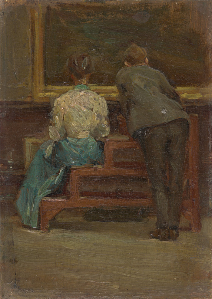 莫顿·利文斯顿·沙姆伯格(Morton Livingston Schamberg)-查尔斯·希勒和妮娜·阿伦德油画
