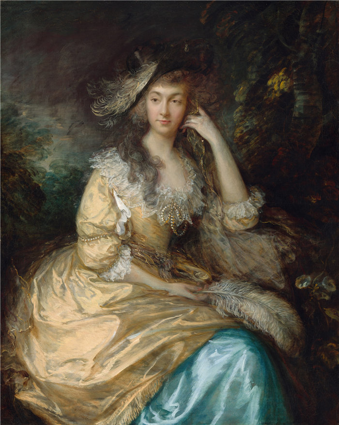 托马斯·庚斯博罗（Thomas Gainsborough）-弗朗西斯·苏珊娜，邓斯坦维尔夫人 英国油画