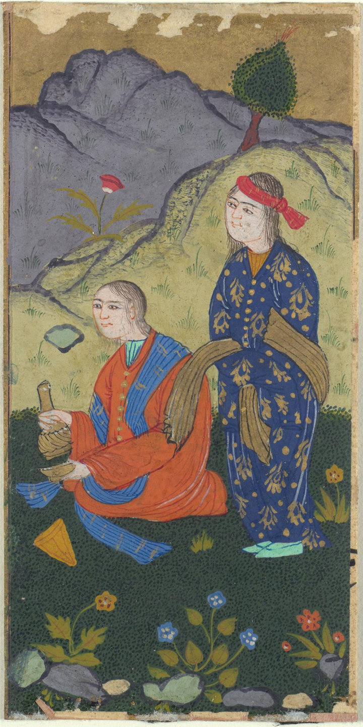 伊朗水彩-山水人物，17世纪作品 4