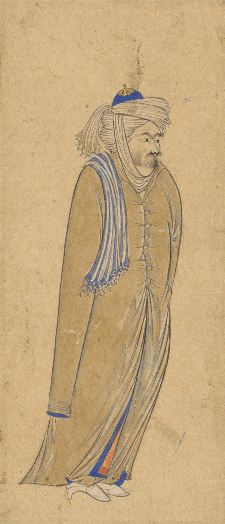 伊朗水彩-苦行僧，17世纪作品