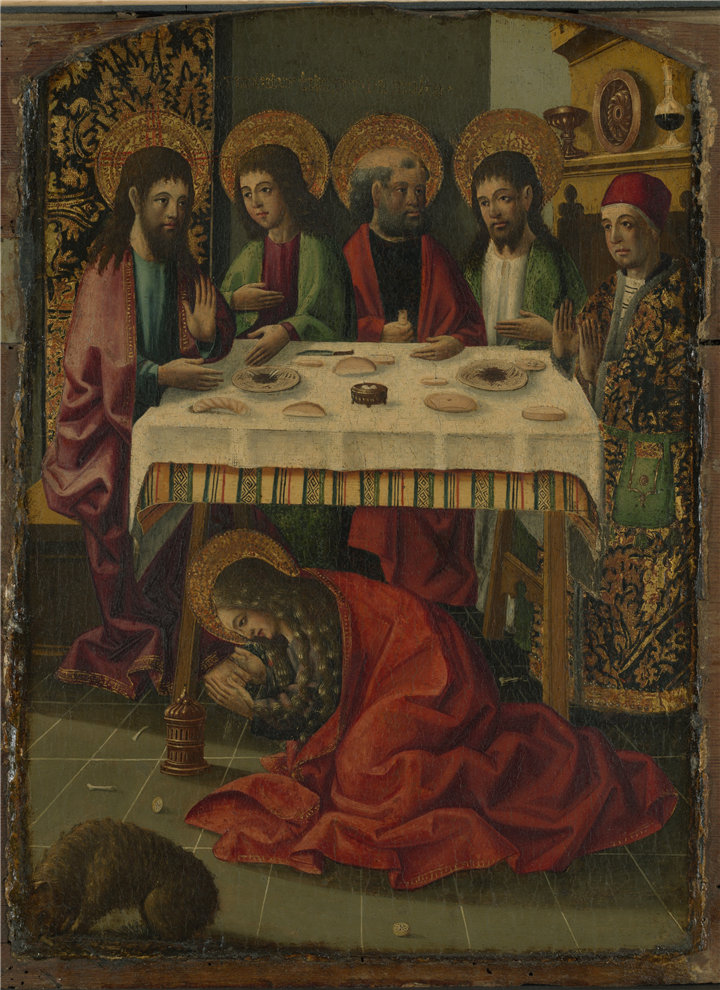 佩雷亚大师，西班牙 1490–1510-抹大拉的圣玛丽亚为基督的脚涂油