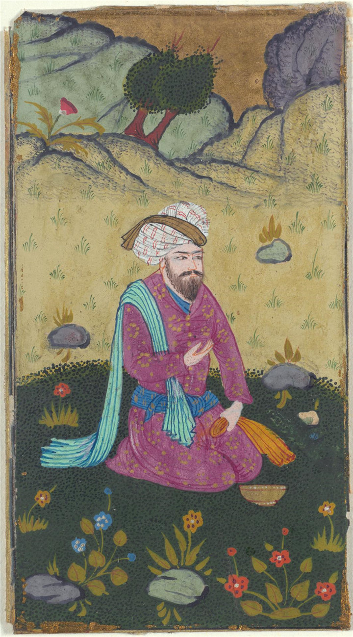 伊朗水彩-山水人物，17世纪作品 2