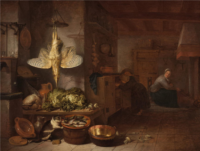 亨德里克·马滕斯(Hendrik Martensz),荷兰人,1609–1670-一个厨房油画