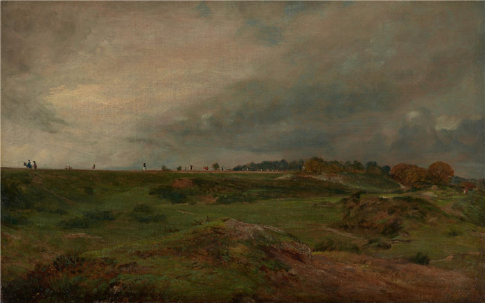 约翰·康斯特布尔(John Constable),英国人,1776–1837 年-穿过汉普斯特德希思的路