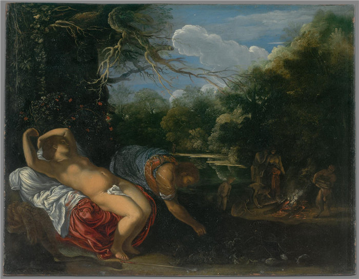 亚当·埃尔斯海默(Adam Elsheimer)，德国人，1578-1610 年-科洛尼斯和阿波罗油画