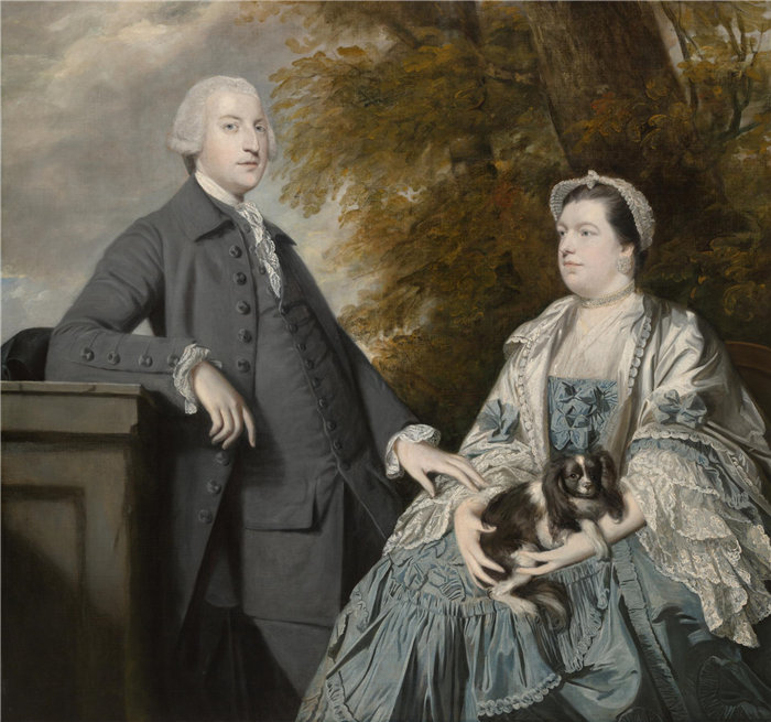 约书亚·雷诺兹（Joshua Reynolds）爵士，英国人，1723–1792 年-戈弗雷温特沃斯夫妇的肖像