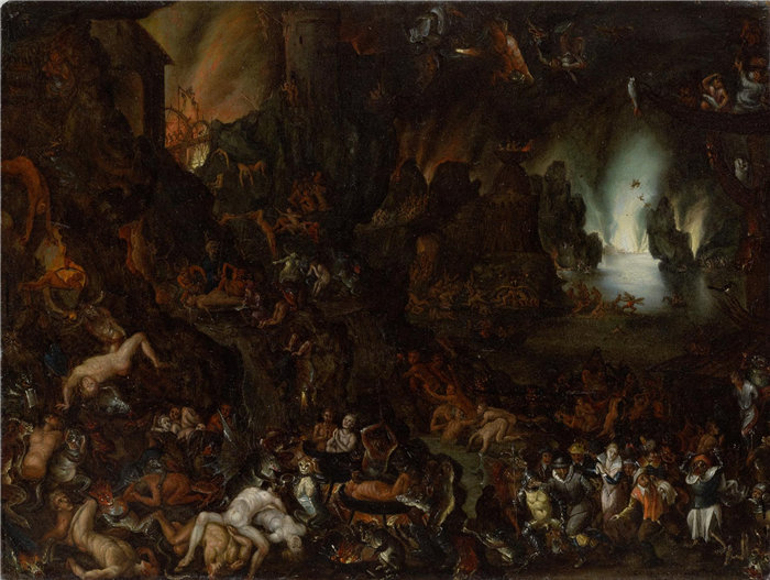 卡尔·路德维希·博伊特勒（ Carl Ludwig Beutler），德国人，1638–1683 年-地狱的折磨油画