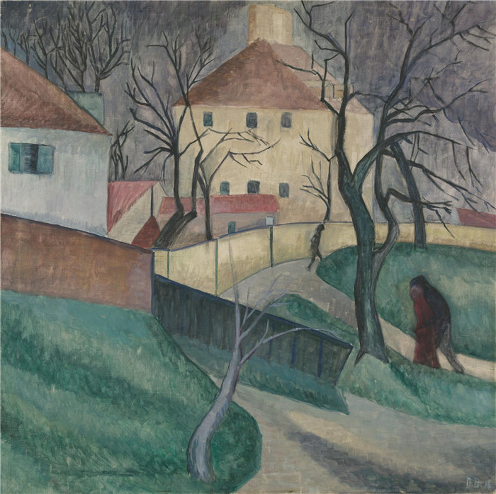 多拉·布罗姆伯格 (Dora Bromberger),德国人,1871–1942 年-秋凉油画