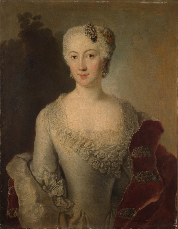 安东·拉斐尔·门斯(Anton Raphael Mengs)，德国人，1728-1779-一个女人的肖像油画