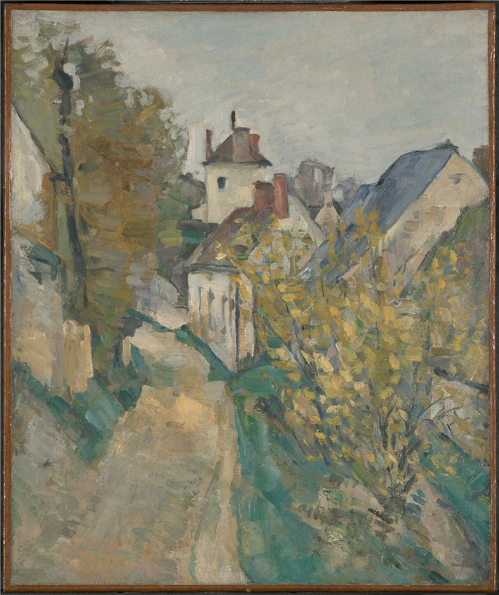 保罗·塞尚( Paul Cézanne),法国人,1839–1906 年-瓦兹河畔奥维尔的加歇博士之家油画