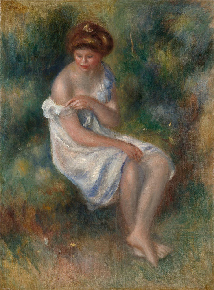 奥古斯特·雷诺阿（Auguste Renoir）-沐浴者油画