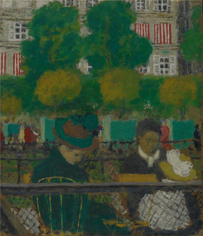 爱德华·维亚尔(Édouard Vuillard)，法国人，1868–1940 年-杜乐丽花园，巴黎油画
