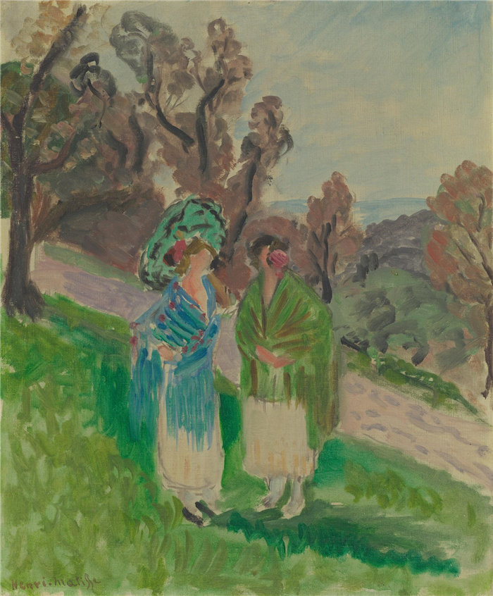 亨利·马蒂斯（Henri Matisse），法国人，1869–1954 年-双人女性油画