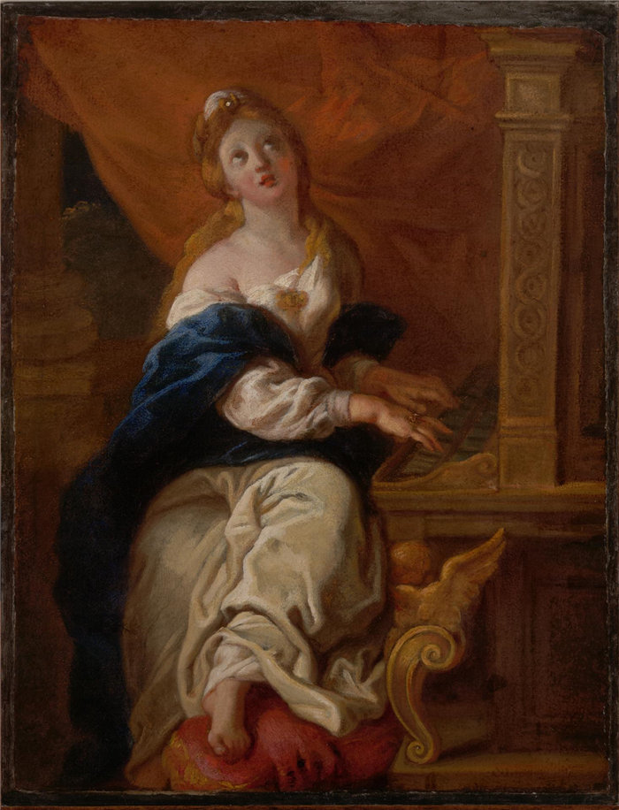 查尔斯·德·拉·福斯(Charles de La Fosse),法国人,1636–1716 年-圣塞西莉亚油画