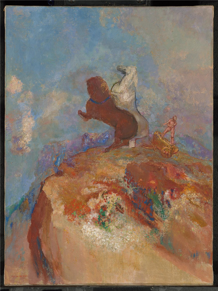 奥蒂诺·雷东(Odilon Redon)，法国人，1840–1916 年-阿波罗油画