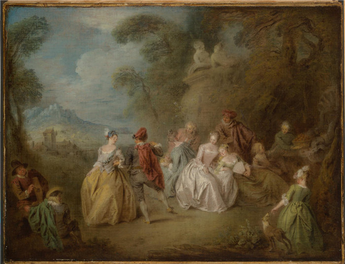 让-巴蒂斯特·佩特(Jean-Baptiste Pater),法国人,1695–1736 年-公园里的宫廷场景
