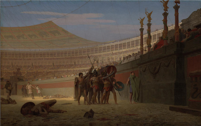 让·莱昂·热罗姆(Jean-Léon Gérme ),法国人,1824–1904 年-凯撒大道油画
