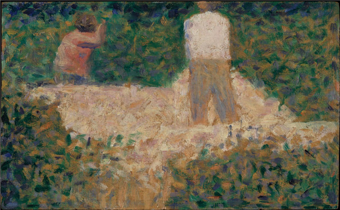 乔治·苏拉特（Georges Seurat），法国人，1859–1891 年-两个碎石者油画