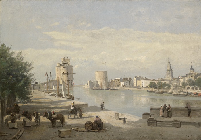 让·巴蒂斯特·卡米尔·柯罗(Jean-Baptiste-Camille Corot), 法国人, 1796–1875-拉罗谢尔港油画