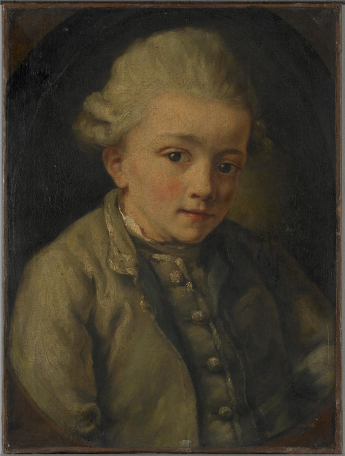 让-巴蒂斯特·格鲁兹（Jean-Baptiste Greuze）作品-莫扎特油画