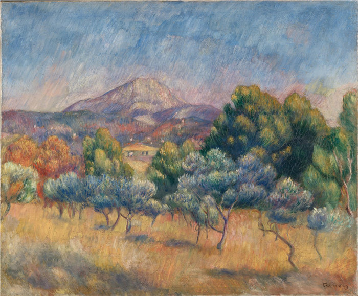 皮埃尔·奥古斯特·雷诺阿（Pierre-Auguste Renoir），法国，1841–1919 年-圣维克多山油画