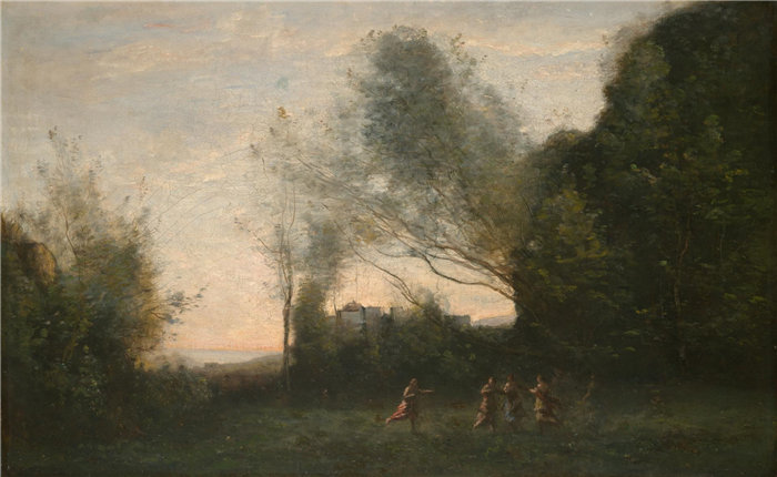 让·巴蒂斯特·卡米尔·柯罗(Jean-Baptiste-Camille Corot), 法国人, 1796–1875-仙女之舞油画