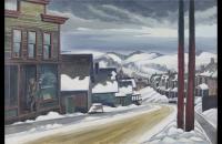 查尔斯·埃弗莱姆·伯奇菲尔德（Charles Ephraim Burchfield）-冬天，东利物浦，1927年 美国油画