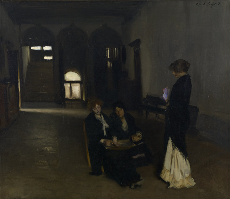 约翰·辛格·萨金特（John Singer Sargent）-威尼斯串珠机，1880 年 美国