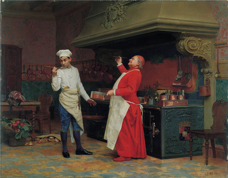 杰汉·乔治斯·维伯特(Jehan Georges Vibert) - 奇妙的酱汁,1890年 法国