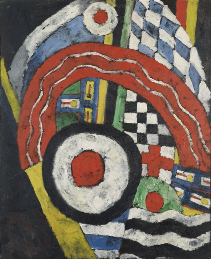马斯登·哈特利(Marsden Hartley)-绘画 No. 46 , 1914年油画 美国