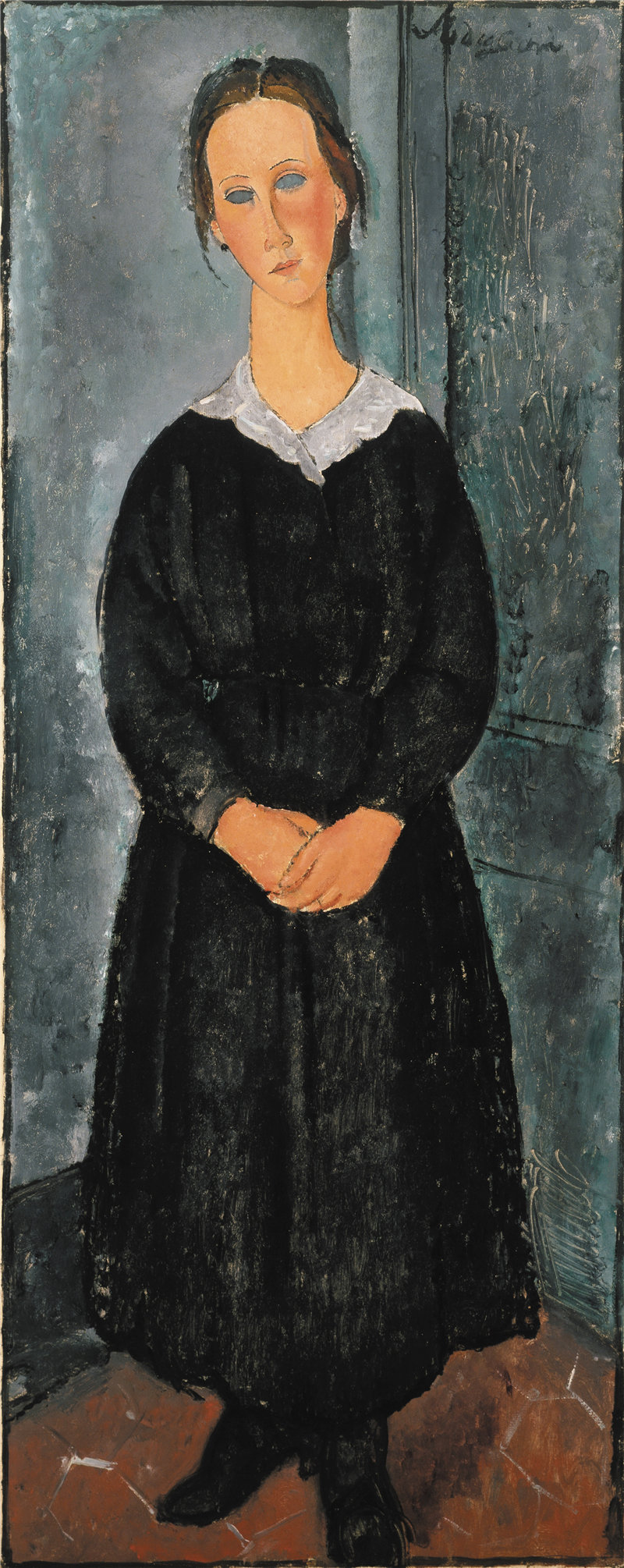 阿梅迪奥·莫迪利亚尼（Amedeo Modigliani）-La Jeune bonne（女仆），1918年 意大利油画
