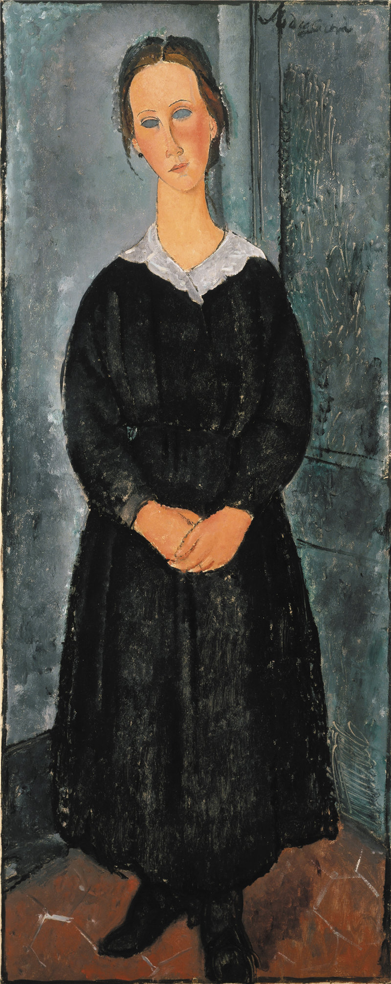 阿梅迪奥·莫迪利亚尼(Amedeo Modigliani)-La Jeune bonne(女仆),1918年 意大利油画