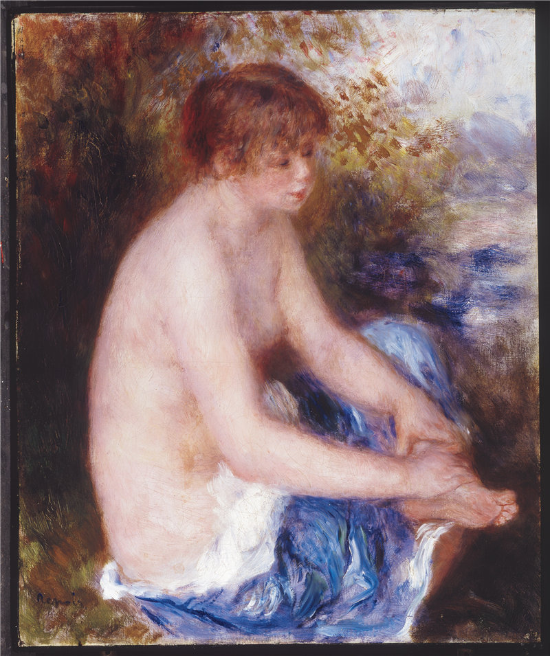 皮埃尔·奥古斯特·雷诺阿（Pierre Auguste Renoir）-Petit nu bleu（小蓝裸），1878-1879 年