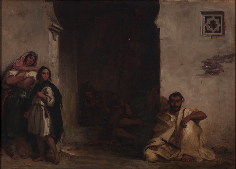 尤金·德拉克洛瓦（Eugène Delacroix）-梅克内斯的街道，1832 年油画 法国